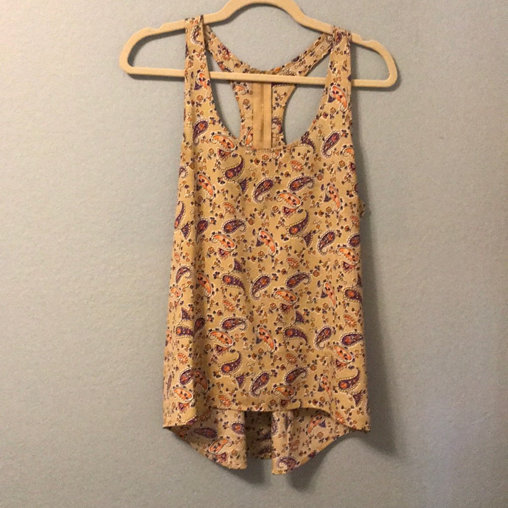 T back, zip up tank top. NWOT